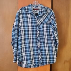 Mens Tony Hawk Plaid Flannel Shirt Medium Casual Skatewear Streetwear